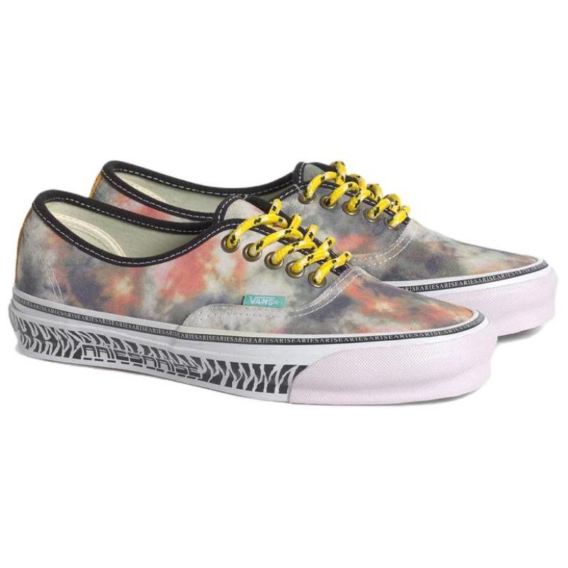 Aries x Vans Authentic LX Canvas Collab Low Top Sneakers Unisex Multi Tie Dye VN0A4BV9YZC