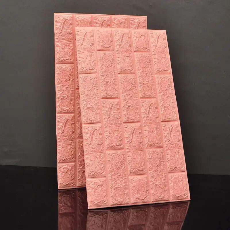 Thickened Stereoscopic Wallpaper Keep Warmer Anti-collision Stickers Moisture-proof Soft Package Wall Decorative Brick Pattern