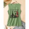 2026 Halloween Skull Flower Print Round Neck Women 3Pcs T-Shirt Set Elegant Daily Commute Spring Summer Tops