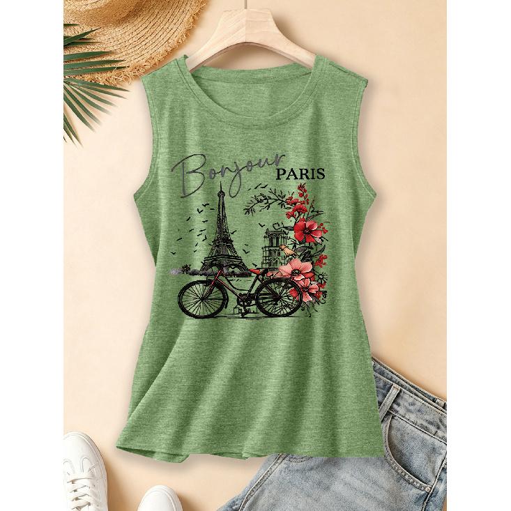 2026 Halloween Skull Flower Print Round Neck Women 3Pcs T-Shirt Set Elegant Daily Commute Spring Summer Tops