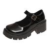 Patent Sztuczna Skóra Wysokie Obcasy Mary Jane Buty Kobiety Japoński Styl Klamra na Kostce Platforma Czółenka Kobieta Punk Jk Mundurek Lolita Buty 43