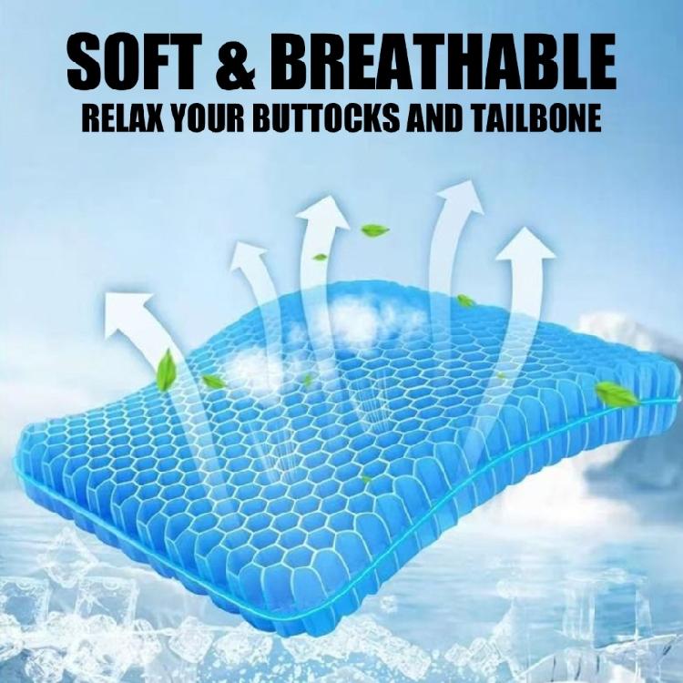 Ergonomic Folding Sitting Mats Honeycomb Gel Polyester Texture Collapsing Seat Pad for Outdoor Activity Daily Comfort