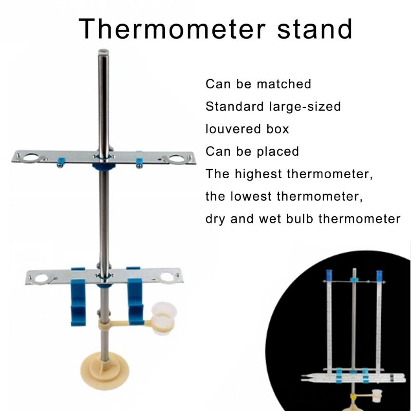 Metal Thermograph Holder Adjustable Height Thermograph Stand Meteorology Instrument Holder Physics Teaching Aid for Lab