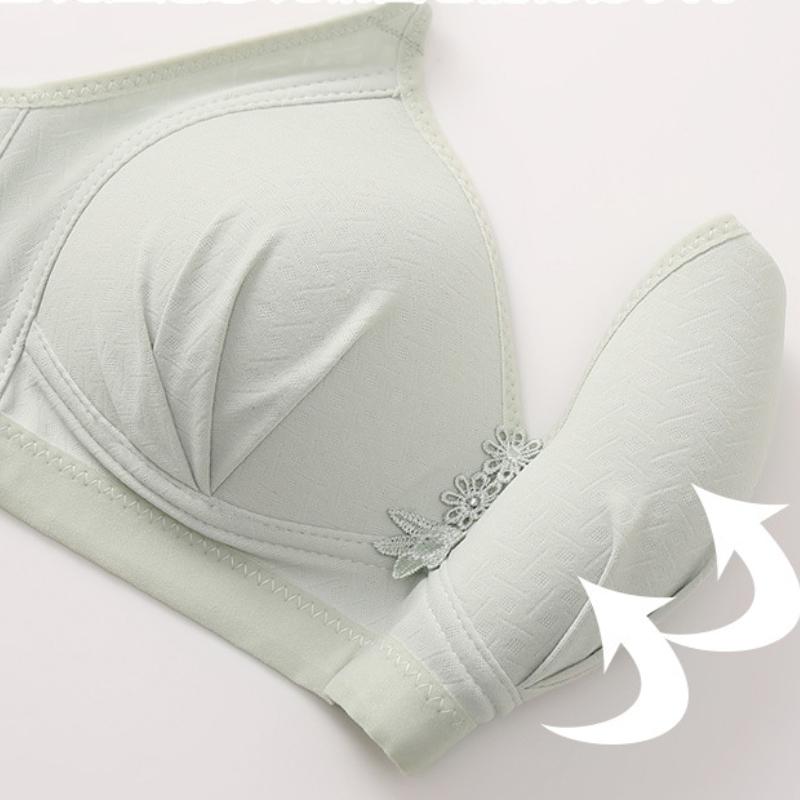 Women Large Size Bra Gathered Lifting Breast Middle-aged Mother Back Underwear Bra
