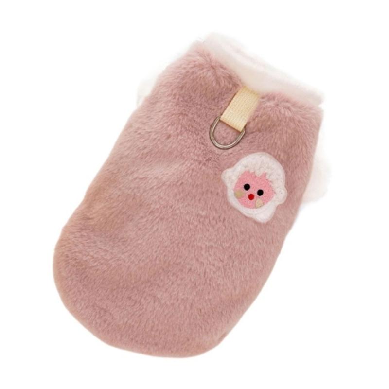 Dog Spring Furry Vest for Dogs Boy Girl Dogs for Indoor and Outdoor Use Cartoon Lamb Clothes Outfit for Pet Dogs for XS