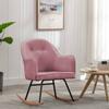 Day and Night - Day and Night Pink Velvet Rocking Chair