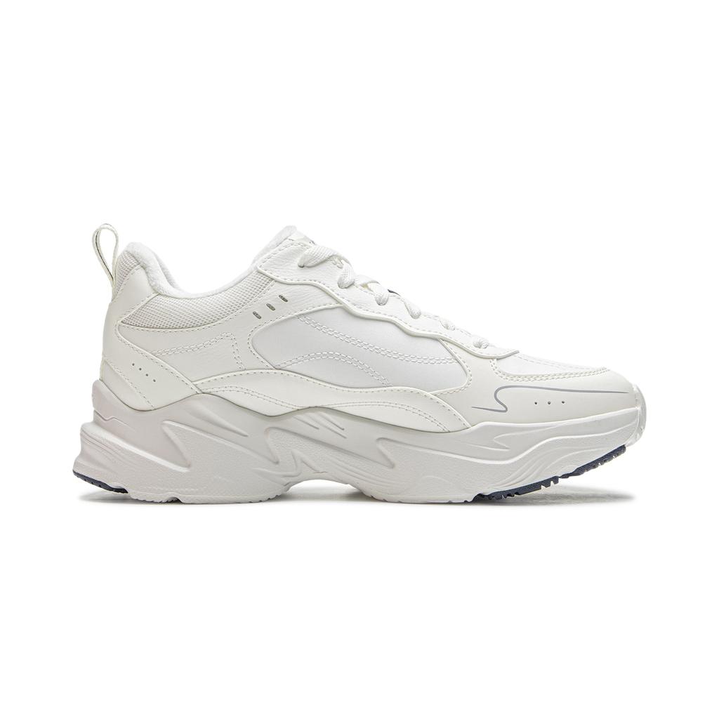 Li Ning Defender Synthetic Leather Plush Comfortable Non-Slip Warm Low-Top Casual Shoes Women Sneaker White AGLU102-3