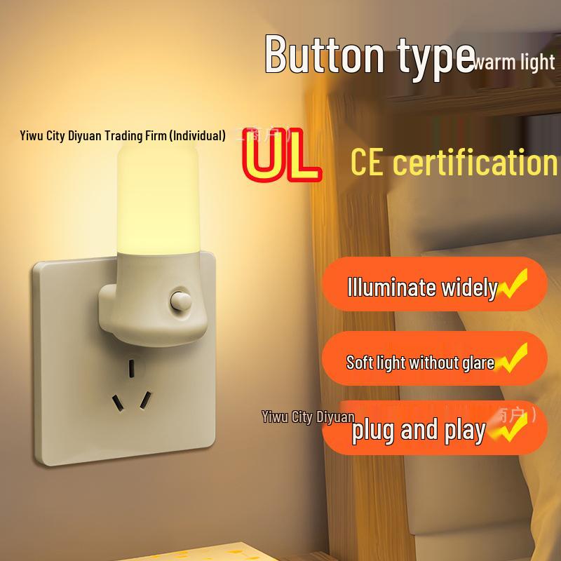 Smart LED Sensor Night Light - Energy-Saving, Plug-In, Creative Gift