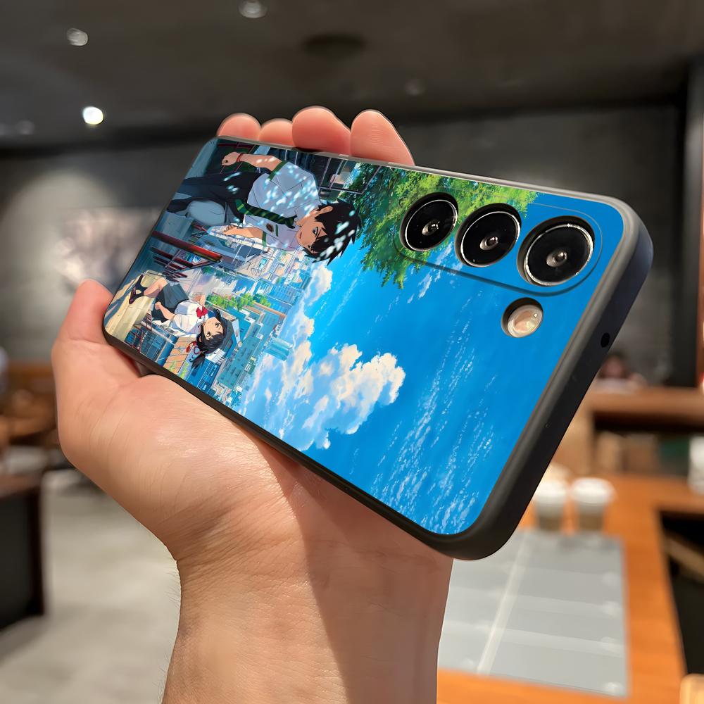 

A-Anime Your N-Name Phone Case For Samsung A56 A36 A26 A16 A15 A25 A35 A55 A14 A34 A24 A54 Black Soft Shell Samsung A15