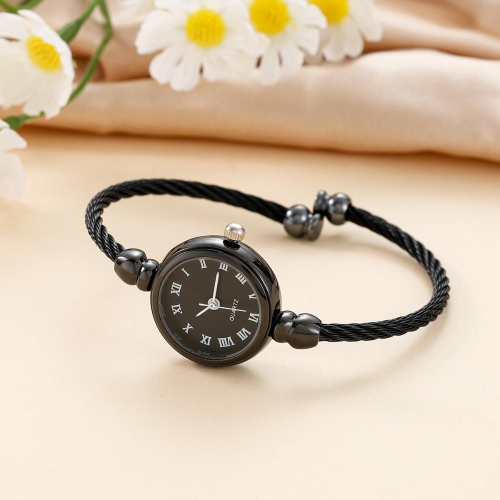 

Сплав Кварцовий Годинник Ретро Наручний Годинник Ланцюжкові Годинники Модний Браслет-Браслет Жіночий Roma Black-black