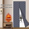1 Piece Winter Door Curtain, Windproof & Thermal Insulated Magnetic Heavy Duty Thermal Curtain Soundproof Energy Saving Windproof Indoor Outdoor