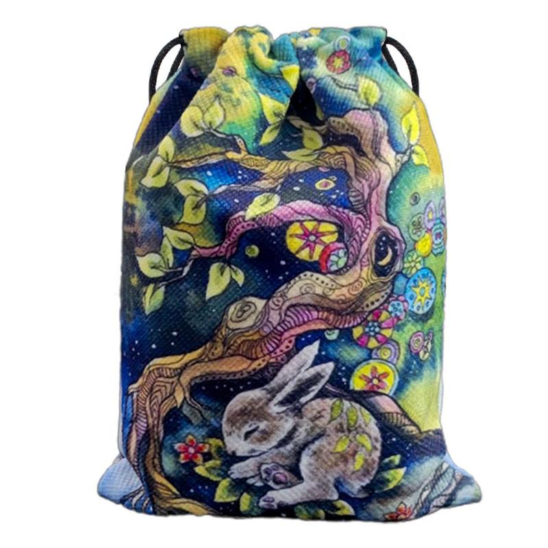 Tarot Storage Bag Colorful Printing Tarot Drawstring Storage Pouch 13x18cm Tarot Organizer Gift Bag Jewelry Pouch for Game Stone