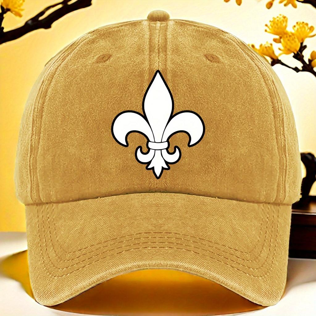 Lily flower pattern, fun theme pattern, printed baseball cap, multi color selection, adjustable size duckbill cap