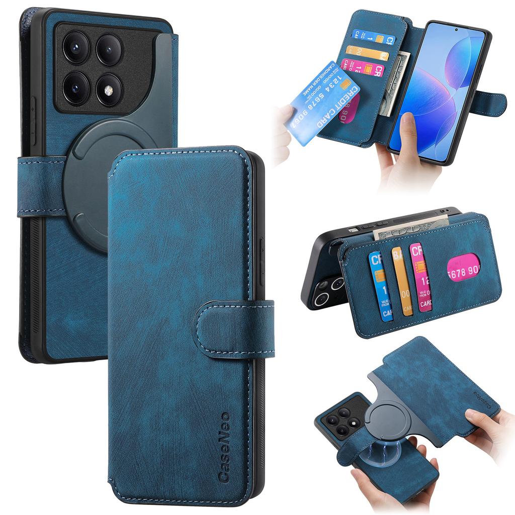 For Xiaomi Redmi K70 Pro 5G/K70 5G/Poco F6 Pro 5G Magnetic Case CASENEO Detachable Leather Phone Wallet Cover