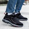 Winter Men Suede Work Shoes Fur Warm Ankle Boots Outdoor Non-slip Men's Boots Men Waterproof Snow Boots