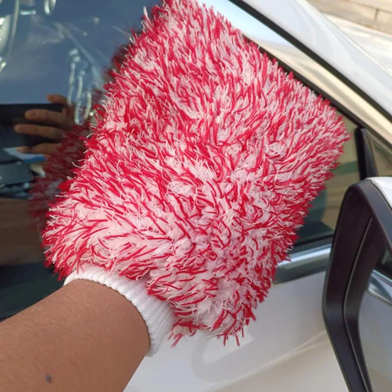 Car Maximum Mitt High Density Auto Wash Cloth Ultra Super Absorbancy Car Sponge Plush Glove Microfiber Cleaning Towel