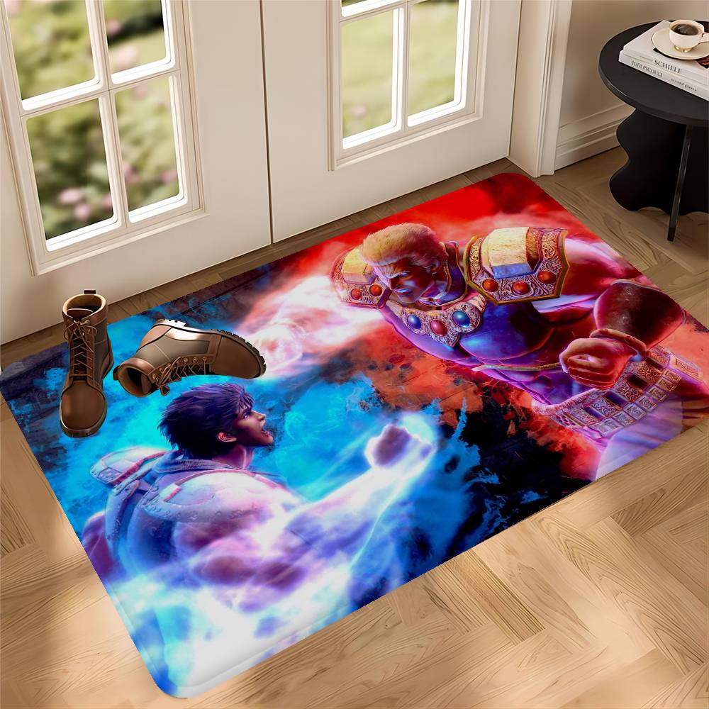 H-Hokuto No Ken Hallway Carpet Washable Non-Slip Living Room Sofa Chairs Area Mat Kitchen Doormat Area Rug