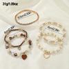 5Pair Of Heart Love Bracelets Simple Versatile Fashionable High-end Women's Delicate New Style Creative Zircon Gifts