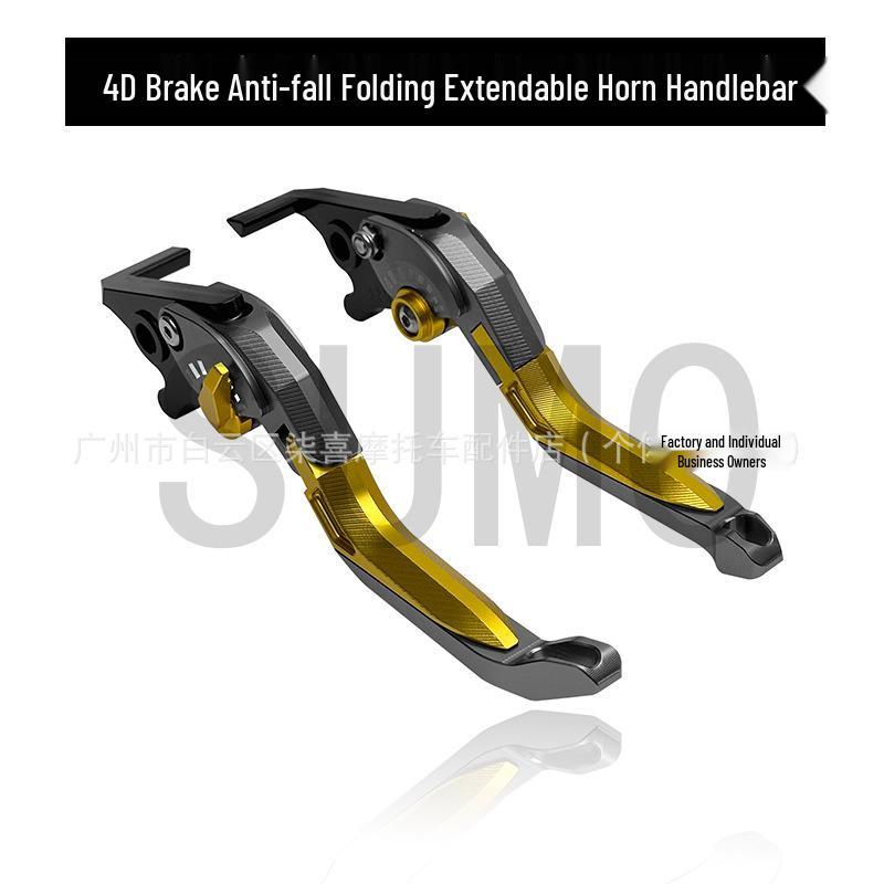Triumph Scrambler400X/Speed400 Telescopic Folding Brake Levers with Fall Protection.