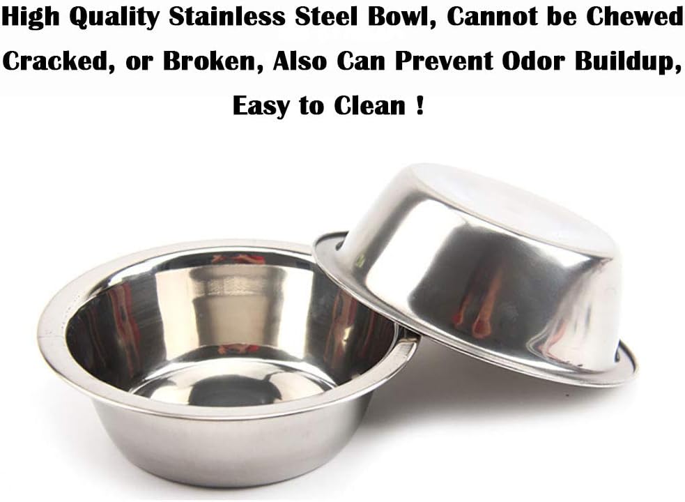 Water Bowl for Dogs and Cats, Stainless Steel Elevated Pet Feeder with Vintage-Style Metal Stand, for Dogs and Cats