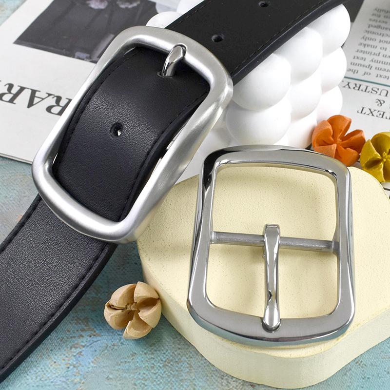 Meetee 1 Pezzo Fibbia per Cintura in Acciaio Inossidabile da 40mm Uomo Donna Cintura in Pelle Fibbie ad Ardiglione Jeans Vita Accessori di Ricambio per Abbigliamento