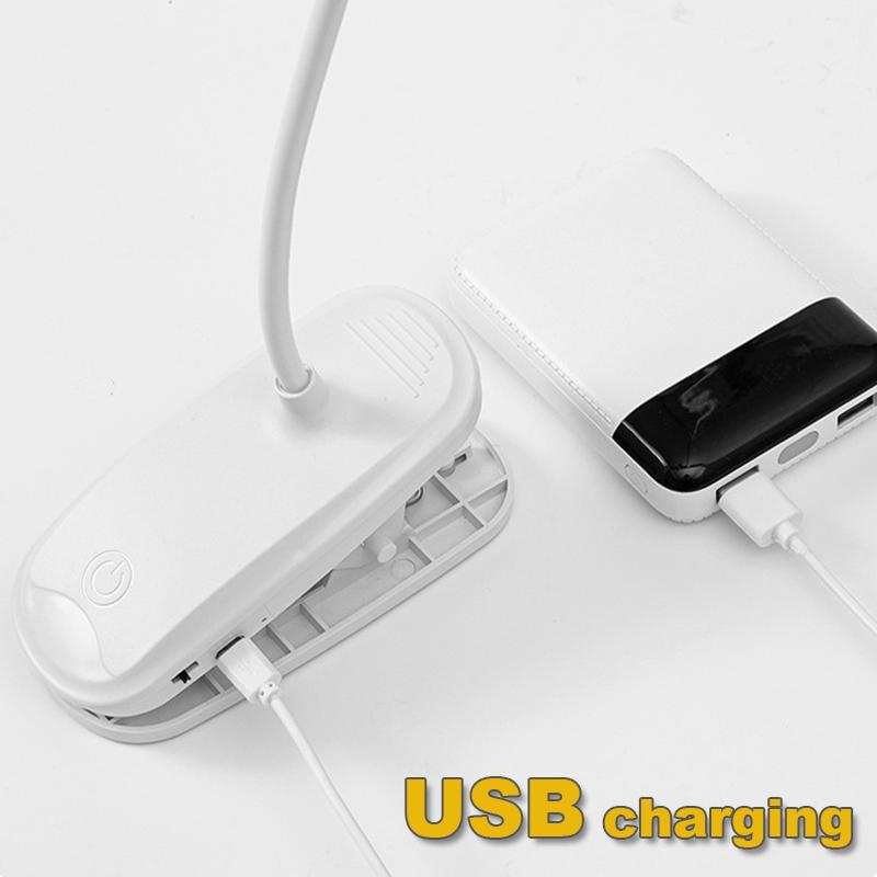 40 LED Clip Lamp Touch Control Double-headed Writing Lamp Night Light for Bedroom Dormitory Study Office Reading Table Lamp