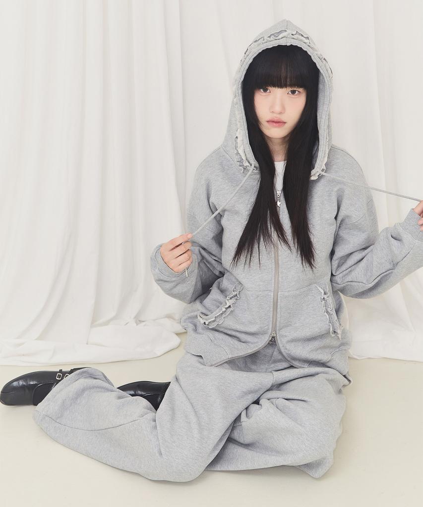 Alkialka Frill Wide Pants (Gray)