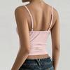 Damen Unifarben Ärmelloses Tanktop Schmal Geschnitten Quadratischer Ausschnitt Dehnbares Crop-Camisole Sommer Basic Layering-Shirt