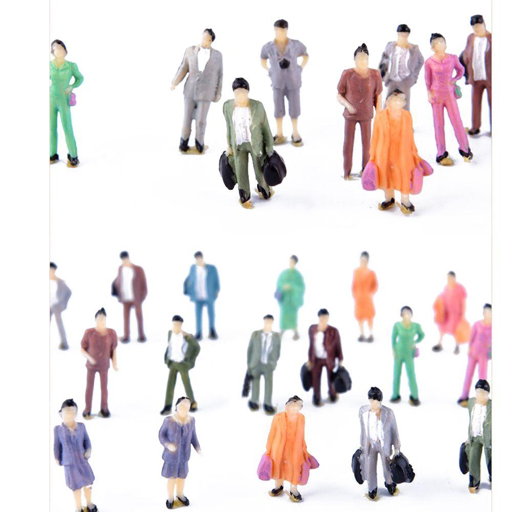 

Kids Toys Passengers Mixed Color Pose Scale Model Character Model People Figures Plastic People 1/75-50pcs