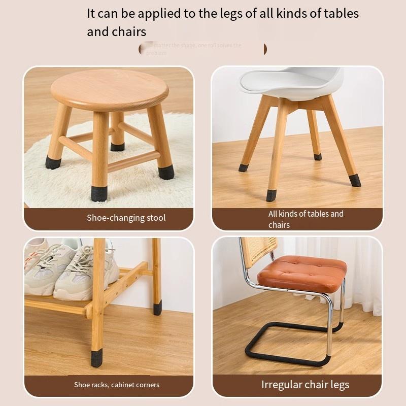 1 Roll, Table and Chair Foot Pads Chair Stools Table Protective Foot Covers Table Feet Bench Feet Table Legs Wear-resistant and Non-slip Universal