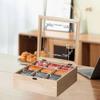 Tee-Organizer Aufbewahrungsbox Teebeutelhalter 9 Fächer Dekorative Teekannenhalter Behälter Teebox Station Auslage Teebox
