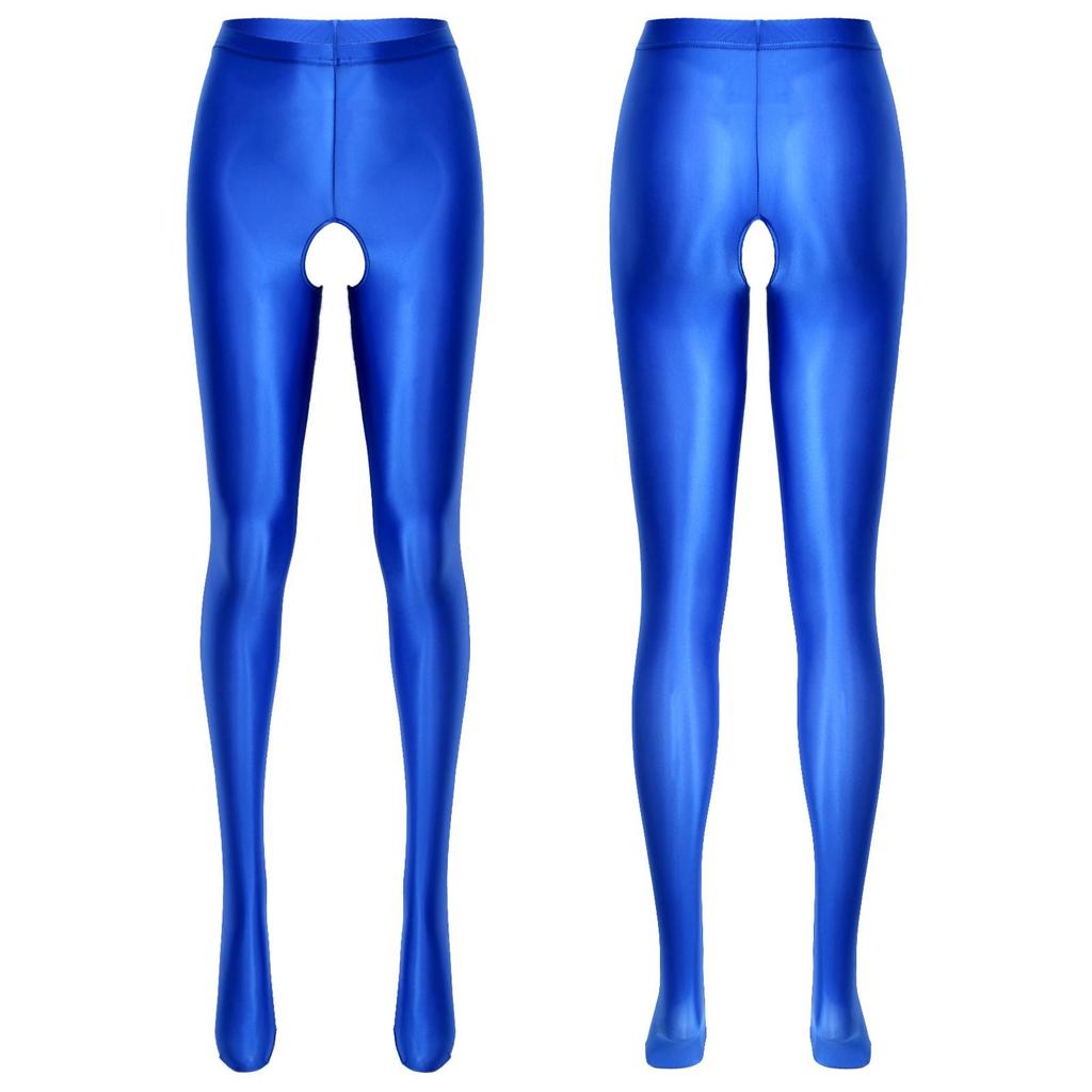 Women's High Waist Control Top Tights Shiny Pantyhose Silky Stockings