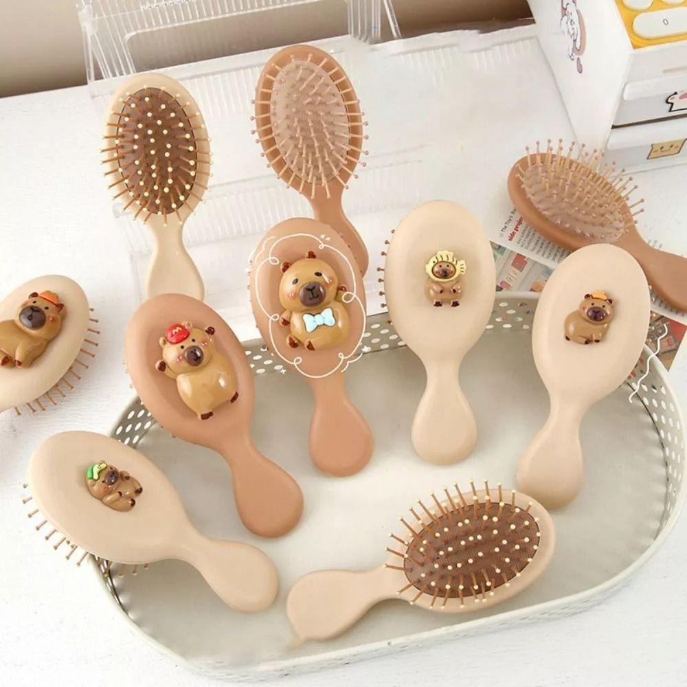 

Милий гребінець Capybara Air Cushion Portable Kapibala Airbag Comb Нові гребінці для волосся 08