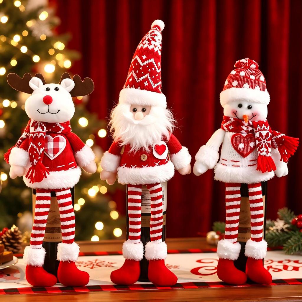 Christmas Curtain Tie-Back Cartoon Doll Decoration for Windows