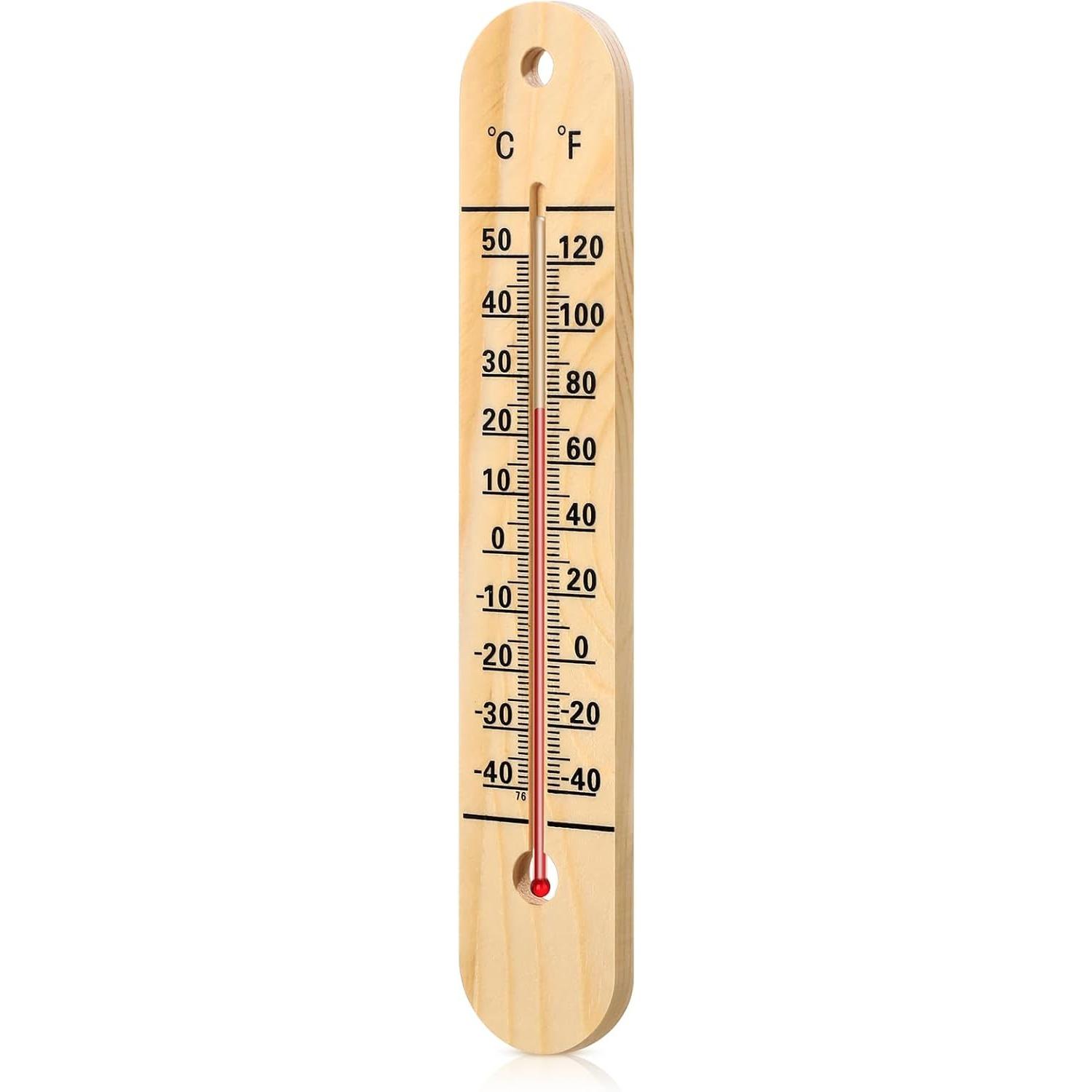 

Wall Thermometer Indoor Large Outdoor Thermometers for Patio Double Scales Thermometer for Temperature Home Pool Office Warehouse белый