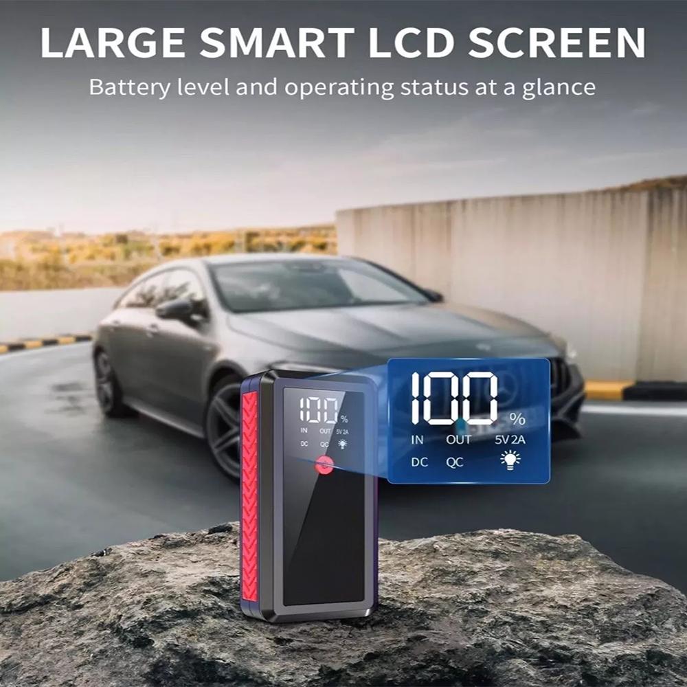 5000A Peak Car Jump Starter for 8.0L Gas/8.0L Diesel Engines - with LCD Display, Dual USB compatible and 12V DC PORT