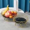 Metal Wire Fruit-Basket Fruit Bowl Modern Fruit-Basket for Vegetable-Snack-Countertop Metal Fruit Tray Table-Centerpiece
