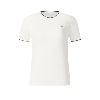 Tennis Solid Color Short Sleeve Crew Neck T-Shirt Women Tops A11W623136F-WT