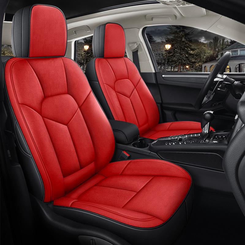 

Замшевые чехлы на сиденья для Porsche Cayenne, Land Rover, Jaguar XF (5-местный) Full Set Eco-leather (Rear Semi-covered)