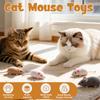 16Pcs Interactive Cat Mice Toy Funny Plush Cat Mouse Toy Realistic Cat Scratch Mouse Toy Pet Supplies for Indoor Kitten 8 Colors