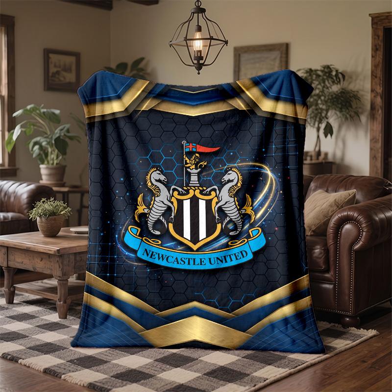 Newcastle United Football Print Flannel Blanket Soft Warm Sofa Bed Throw Blanket For Home Office Bedroom