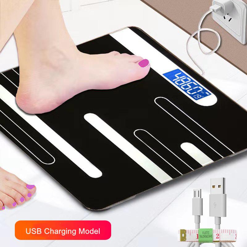 Accuracy Electronic Human Weight Scale Usb Charging Bathroom Square Digital Electronic Scale Precision Body Weight Mini Balance