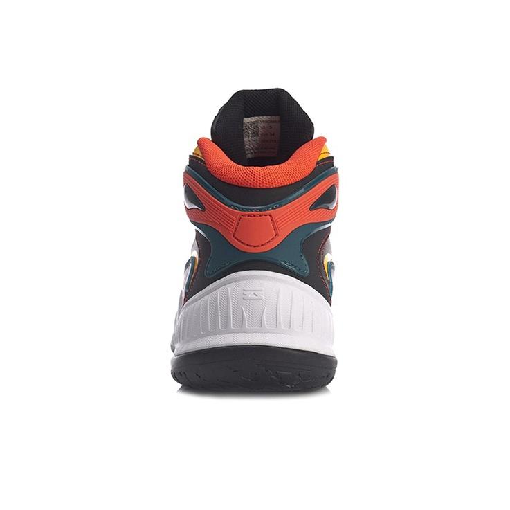 Li Ning Kids Splicing Non-Slip Shock Absorbing Wear-Resistant Basketball Shoes Kids Sneakers Blue Black YKBQ048-5