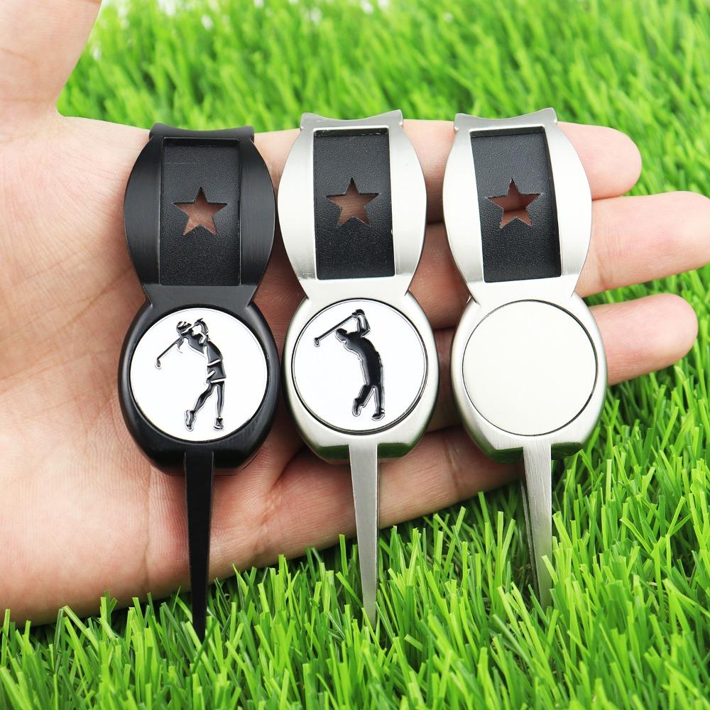 

Detachable Golf Green Divot Fork Zinc Zinc Zinc Alloy Golf Fork Golf Line Drawing Tool Lawn Restoration