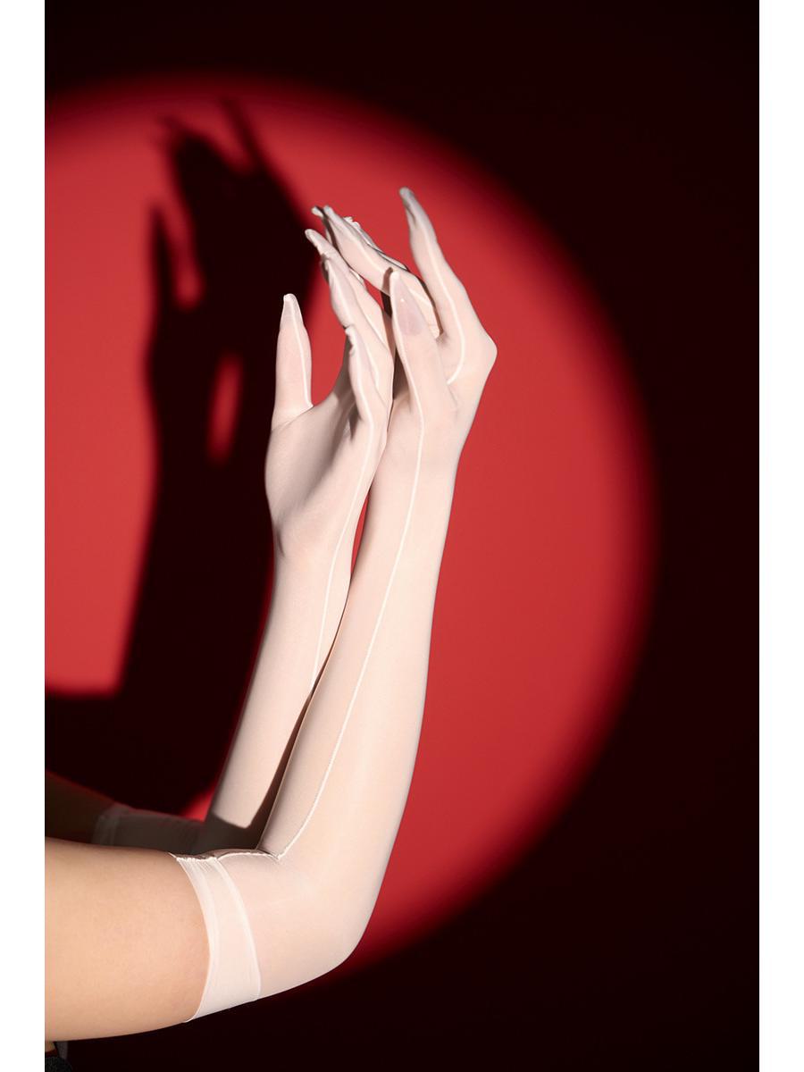 

Чулки и перчатки Little Matchmaker Jade Finger из гладкого черного шелка высокой плотности с раздельными пальцами для женщин 【Cicada Wing Series】Five-finger gloves белый