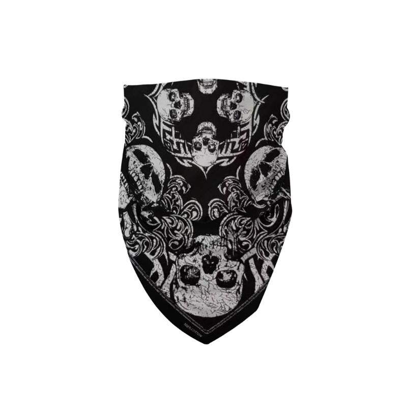 Foulard Multiuso con Stampa Teschio per Street Dance Copricapo con Stampa Digitale per Attività all'Aperto Ciclismo Escursionismo Foulard