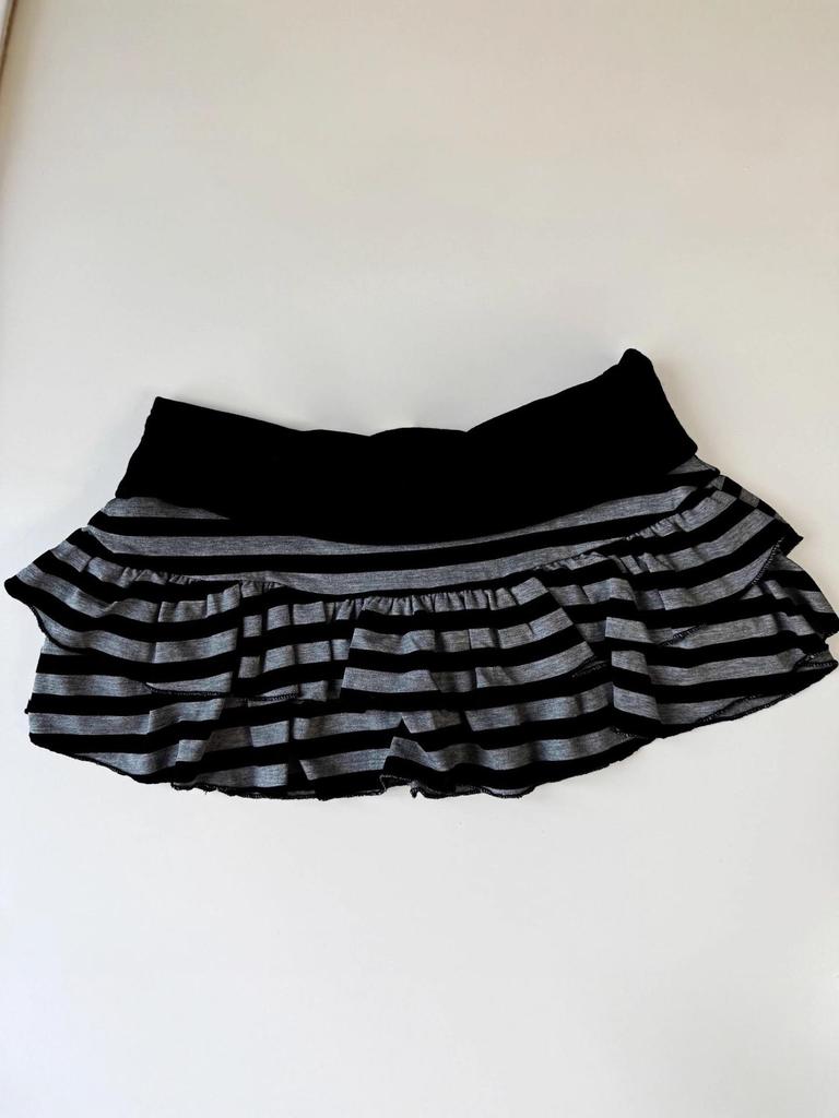 Y2K Sweet Style Striped Color Block A-line Mini Skirt