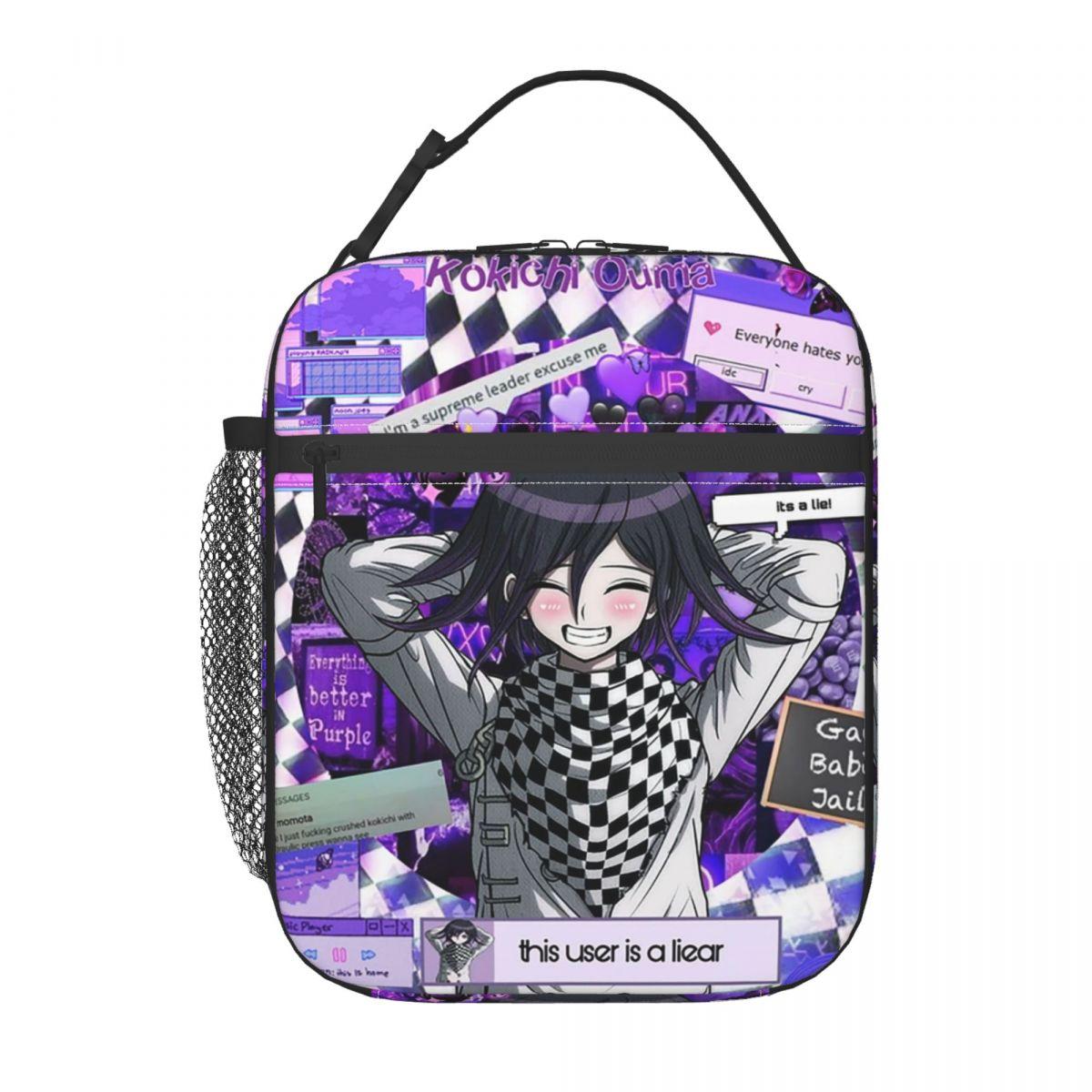 

Kokichi Ouma Artwork By Kibo Kibo Game Insulated Lunch Bag for Women Children Portable Food Boxes Thermal Lunch Box Tote One Size