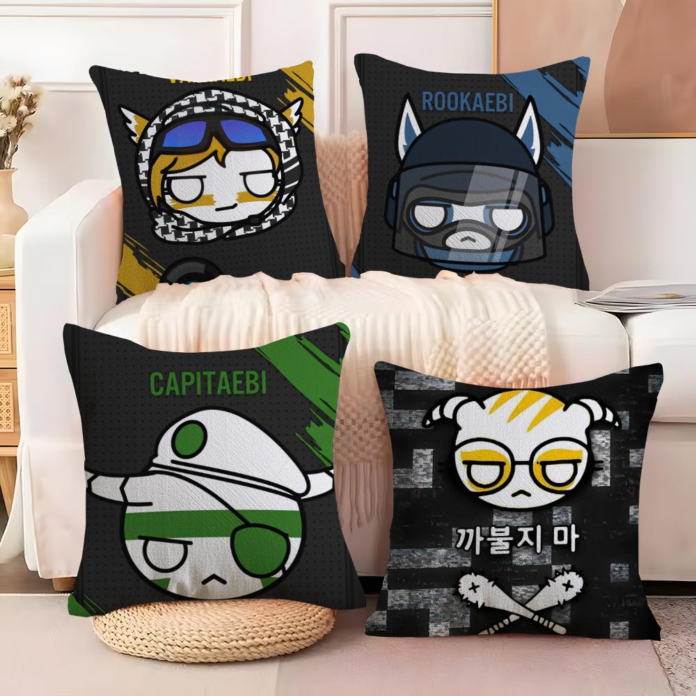 Game DDOKKAEBIS Cushion Cover Soft Plush Fabric DoubleSided Printed Sofa Cushion Cover for All Seasons Home Decor Gift