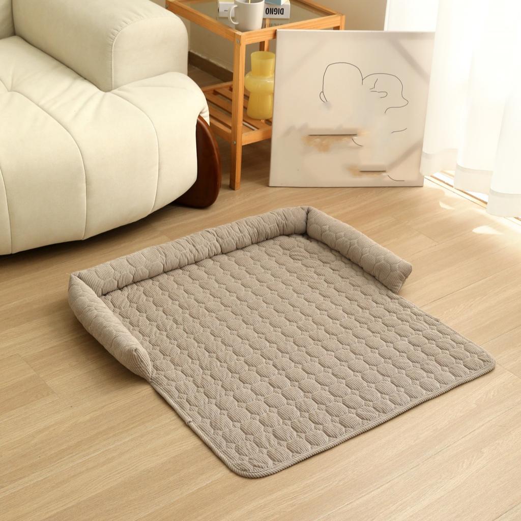 Pet Sofa Cushion with Pillow U-shaped Pillow for Winter Warm Pet Bed for Multiple Scenes